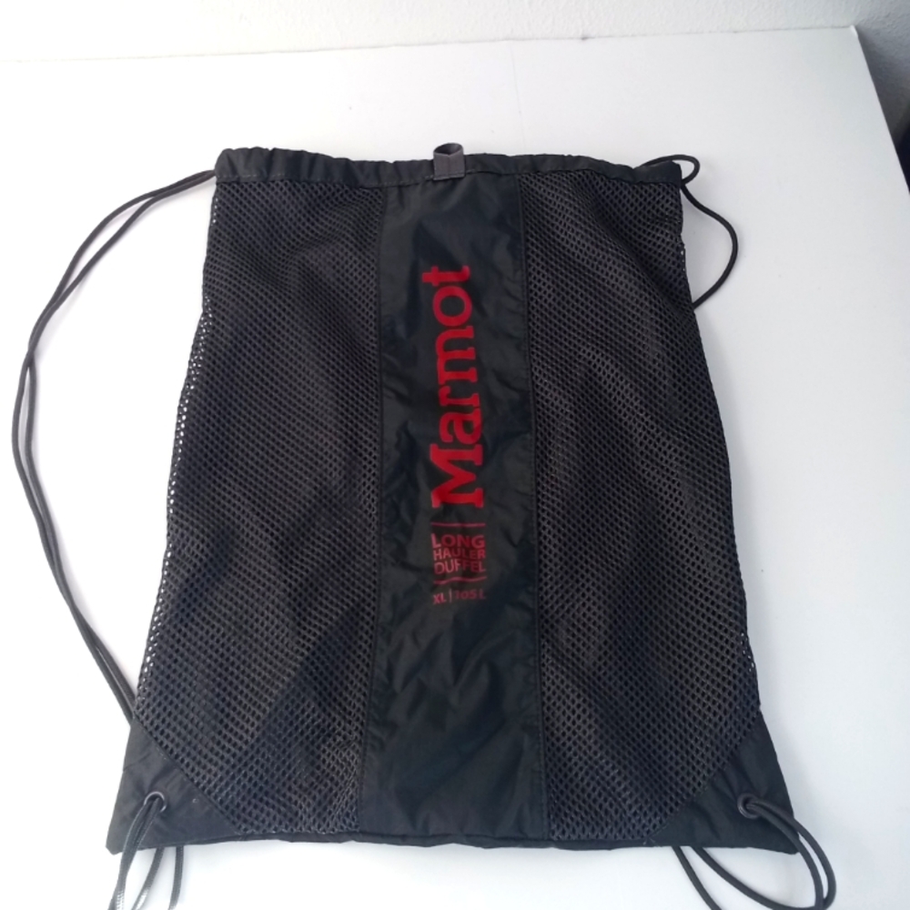 Marmot Black Drawstring Bag Lightweight Sling SlackPack